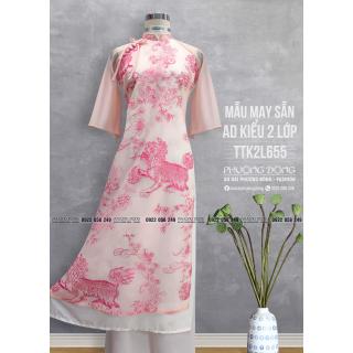 Áo Dài Phom Trẻ 2 Lớp 4 Tà TTK2L655